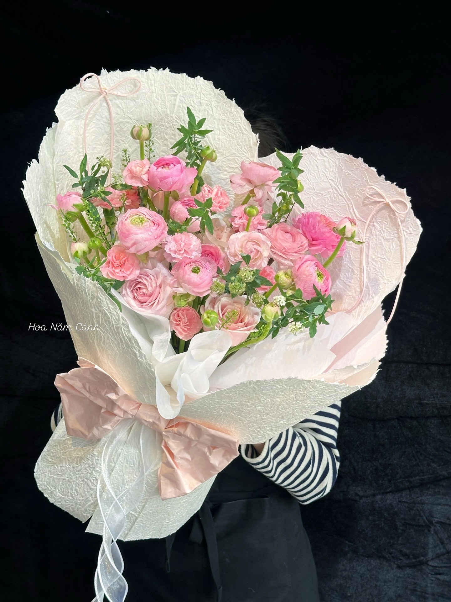 Bó hoa mao lương hồng trái tim - Ảnh 2